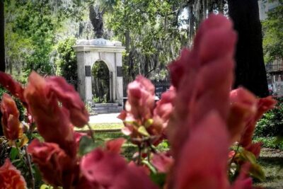 Botanical Tour (by Walk With Me Savannah Tours) - Columbia Square: cast iron fountain details and the first plant list