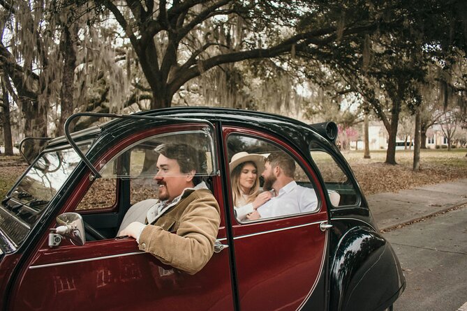 Private Historic Savannah Tour in a Vintage Citroën - City Market to River Street: Cobblestones in a Convertible