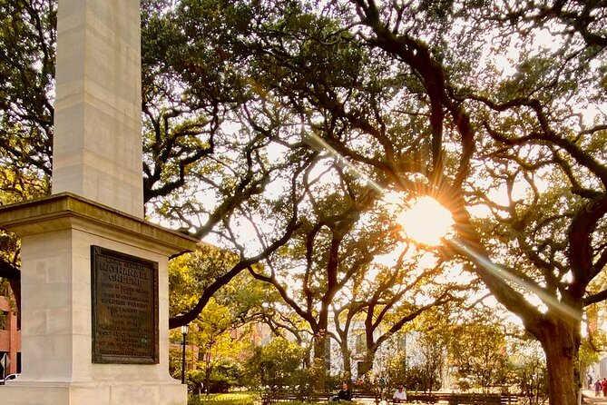 Savannah Historic District Tour by The Wandering Historians - Chippewa Square: rowhouses, theaters, and Georgia’s creator