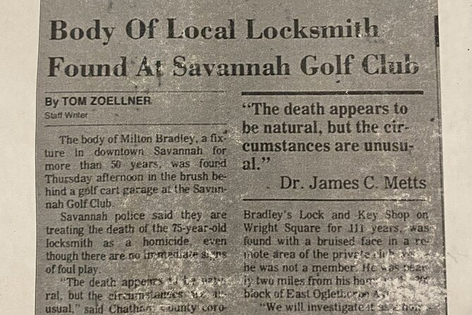 True Crime of Savannah Tour - A 9:00 pm True-Crime Walk Through Savannah Squares